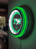19" North Dakota Fighting Hawks Neon Clock