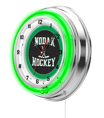 19" North Dakota Fighting Hawks Nodak Hockey Neon Clock