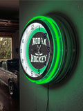 19" North Dakota Fighting Hawks Nodak Hockey Neon Clock