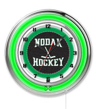 19" North Dakota Fighting Hawks Nodak Hockey Neon Clock