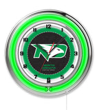 19" North Dakota Fighting Hawks Neon Clock