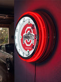 19" Ohio State Buckeyes Neon Clock