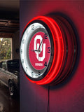 19" Oklahoma Sooners Neon Clock