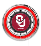 19" Oklahoma Sooners Neon Clock
