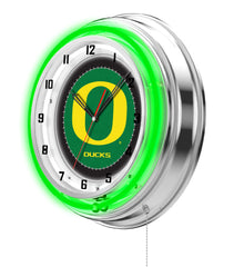 19" University of Oregon Ducks Neon Clock