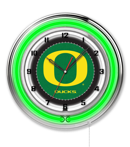 19" University of Oregon Ducks Neon Clock