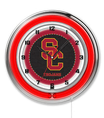 19" University of Southern California Trojans USC Logo Neon Clock