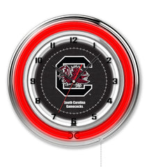 19" University of South Carolina Gamecocks Logo Neon Clock