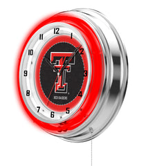 19" Texas Tech Red Raiders Neon Clock