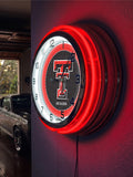19" Texas Tech Red Raiders Neon Clock