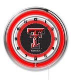 19" Texas Tech Red Raiders Neon Clock