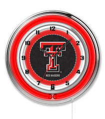 19" Texas Tech Red Raiders Neon Clock