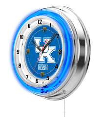 19" University of Kentucky Wildcats UK Script Neon Clock