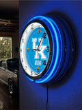 19" University of Kentucky Wildcats UK Script Neon Clock
