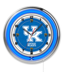 19" University of Kentucky Wildcats UK Script Logo Neon Clock