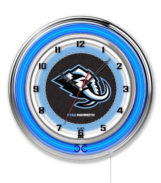19" Utah Mammoth Neon Clock