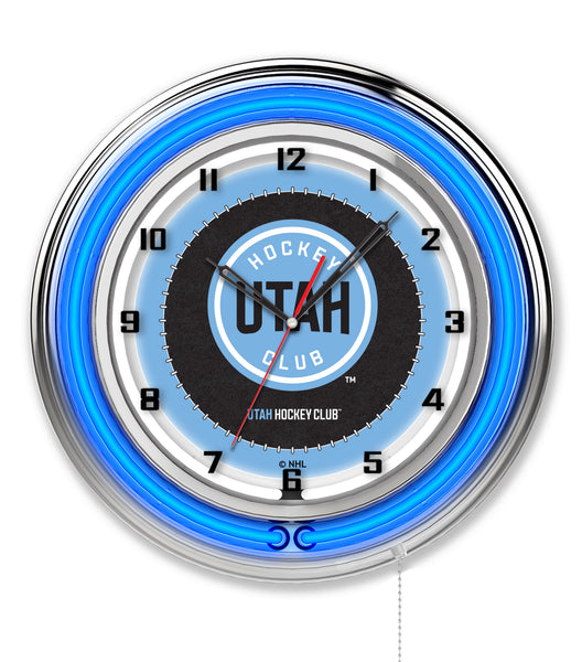 19" Utah Hockey Club Neon Clock