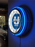 19" Utah State Aggies Neon Clock