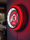 19" Utah Utes Neon Clock