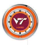 19" Virginia Tech Hokies Neon Clock