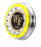 19" Wake Forest Demon Deacons Neon Clock