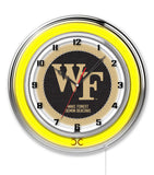 19" Wake Forest Demon Deacons Neon Clock