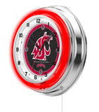 19" Washington State Cougars Neon Clock