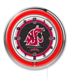 19" Washington State Cougars Neon Clock