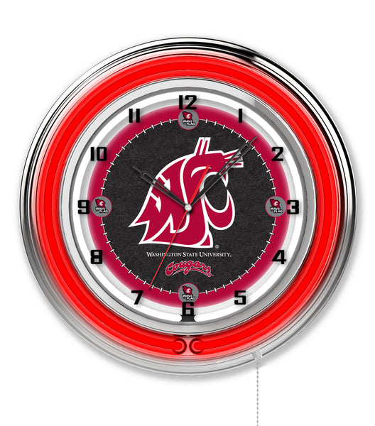 19" Washington State Cougars Neon Clock