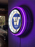 19" Washington Huskies Neon Clock