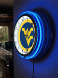 19" West Virginia Mountaineers Neon Clock