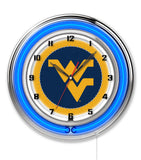 19" West Virginia Mountaineers Neon Clock