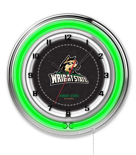 19" Wright State Raiders Neon Clock