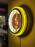 19" Wyoming Cowboys Neon Clock