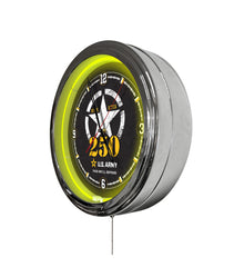 United States Army 250th Anniversary 16" Multi Color LED Wall Clock