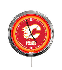 Calgary Flames 16" Multi Color LED Wall Clock