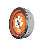 Clemson 16" Multi Color LED Wall Clock