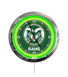 Colorado State University 16" Multi Color LED Wall Clock