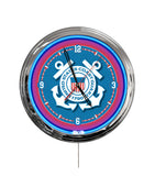 United States Coast Guard 16" Multi Color LED Wall Clock