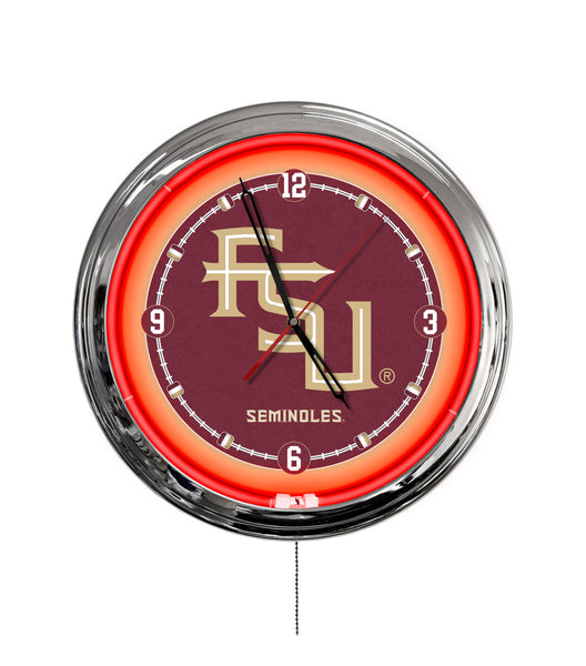 Florida State (Script) 16" Multi Color LED Wall Clock