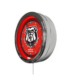 University of Georgia (Bulldog) 16" Multi Color LED Wall Clock