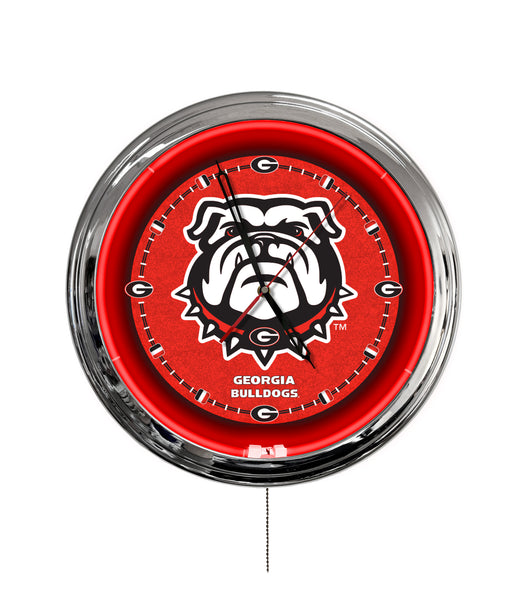 University of Georgia (Bulldog) 16" Multi Color LED Wall Clock