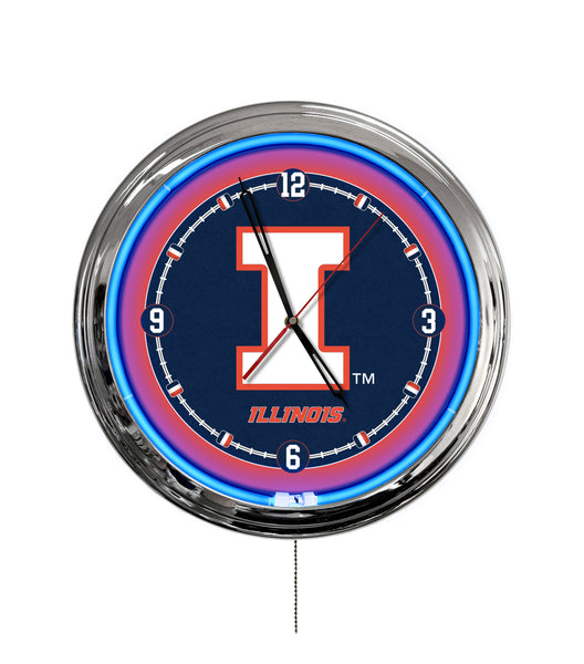 University of Illinois 16" Multi Color LED Wall Clock