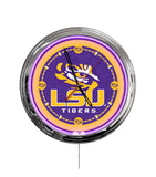 Louisiana State University 16" Multi Color LED Wall Clock