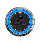 Miami Marlins 16" Multi Color LED Wall Clock