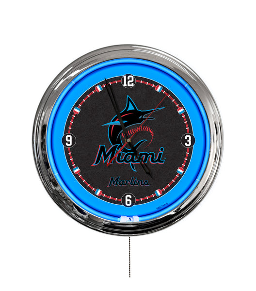 Miami Marlins 16" Multi Color LED Wall Clock