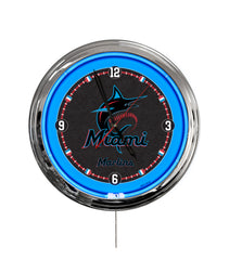 Miami Marlins 16" Multi Color LED Wall Clock