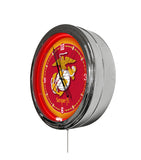 United States Marine Corps Red and Yellow 16" Multi Color LED Wall Clock