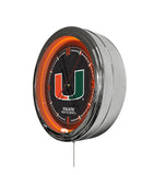 University of Miami (FL) 16" Multi Color LED Wall Clock