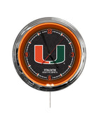 University of Miami (FL) 16" Multi Color LED Wall Clock